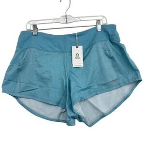 Tasc Recess Running Shorts Womens Size XL Lake Blue Speck Lined Stretch